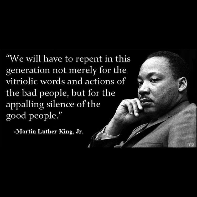 martin luther king with a quote from martin luther king.