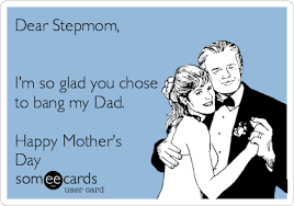 a happy mother's day card with a picture of a man and a woman.