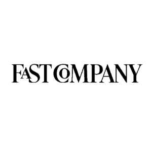 a black and white logo with the words fast company.