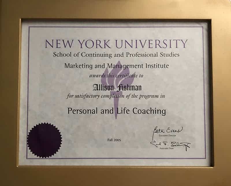 NYU Personal Coach Certificate