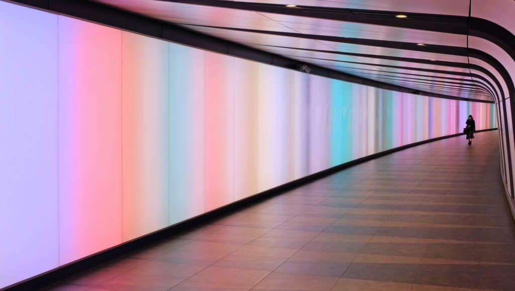 colorful hallway 