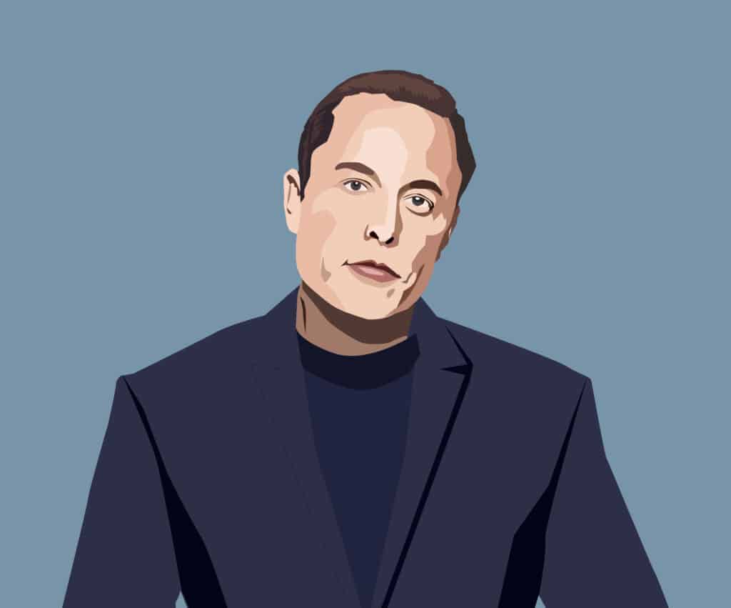 illustration of Elon Musk