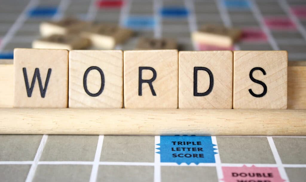 Scrabble tiles spell 